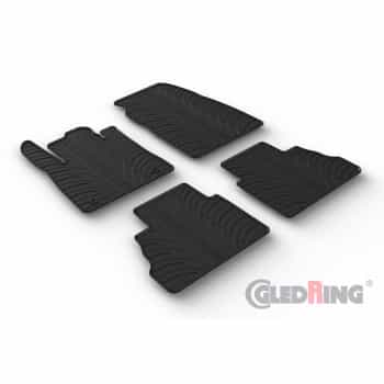 Rubber mats suitable for Ford Tourneo Courier 2023- (T profile 4-piece + mounting clips)