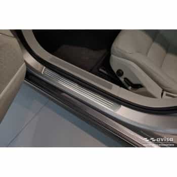 Stainless steel door sill moldings suitable for Volvo V90 & V90 Cross Country 2016- - 'Lines' - 4-piece