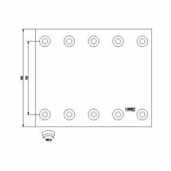 Brake lining set, drum brake