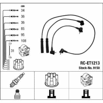 Spark plug cable set 9150 NGK