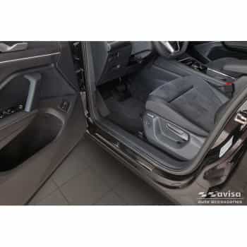 Black stainless steel door sill moldings suitable for Volkswagen Tiguan III (CT1) 2024- - 'Lines' - 4-piece