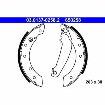 Brake shoe set 03.0137-0258.2 ATE
