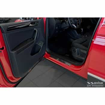 Black stainless steel door sill moldings suitable for Volkswagen Tiguan II 2016-2020 & FL 2020- incl. Allspace 2017-