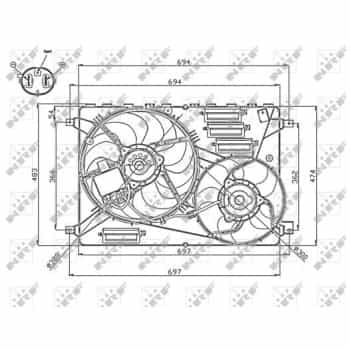 Fan, radiator 47754 NRF
