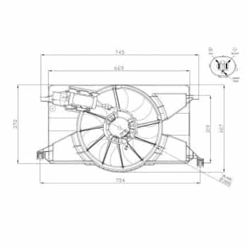 Fan, radiator 47959 NRF
