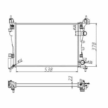 Radiator, engine cooling Economy Class