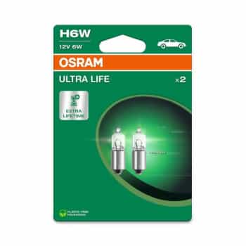 Osram Ultra Life 12V H6W - 2 pieces