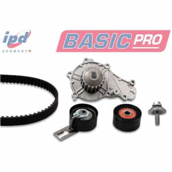 Water pump + timing belt set IPD BASIC-PRO K62075 Hepu