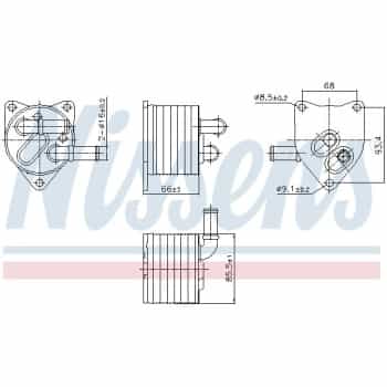 Oil cooler, automatic transmission 91512 Nissens