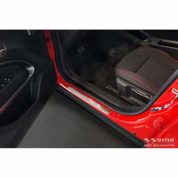 Stainless steel door sill moldings suitable for Fiat 600(e) (365_) 2023- 'Lines' - 4-piece