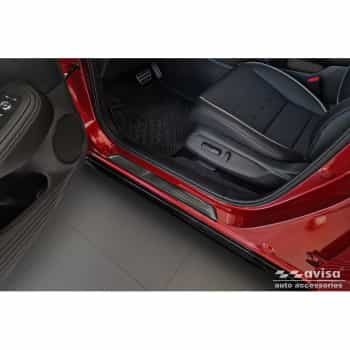 Black Stainless Steel Door Sill Moldings Fits Honda ZR-V (RZ4) 2023- - 'Lines' - 4-piece