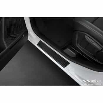 Aluminium Entry Mouldings 'Riffled Plate' suitable for Renault Express 2021- - 2-piece - Black
