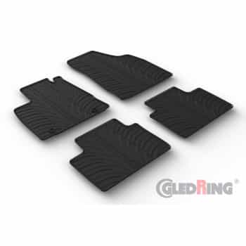 Rubber mats suitable for MG 3 Hybrid+ 2024- (T profile 4-piece + mounting clips)