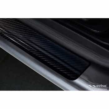 3D Black Carbon Door Sill Moldings suitable for Mercedes Vito & V-Class 2014-2019 & Facelift 2019- 2-part