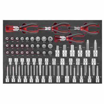 Force Bit Socket and Circlip Pliers Set 64-piece (EVA)