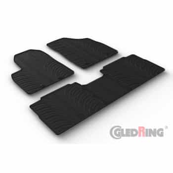 Rubber mats suitable for Forthing U-Tour 2023- (T profile 5-piece + mounting clips)