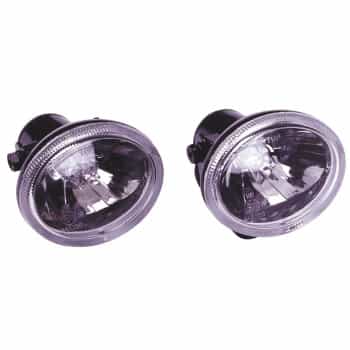 Set universal fog lights oval 75x65mm Clear with ECE-R19 E11 E-mark
