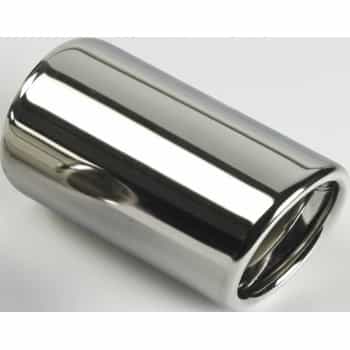 Uitlaatsierstuk RVS - round 80mm - length 120mm - 45-60mm connection