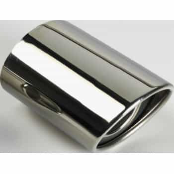 Uitlaatsierstuk RVS - oval 80x120mm - spring 150mm - 45-60 mm connection