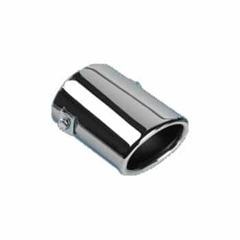 Uitlaatsierstuk Steel / Chrome - oval 80x60mm - length 105mm - -> 55mm connection