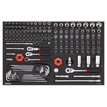 Sonic Socket Set 1/4" & 3/8", 157 pcs