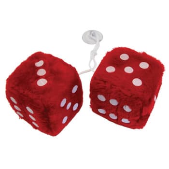 Mirror decoration dice red