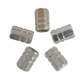 Valve caps Piston Silver 5 pieces
