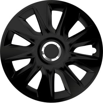 4-Piece Hubcaps Stratos RC Black 14 inch