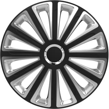 4-Piece Hubcaps Trend RC Black & Silver 15 inch