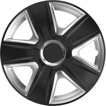 4-Piece Hubcaps Esprit RC Black & Silver 14 inch