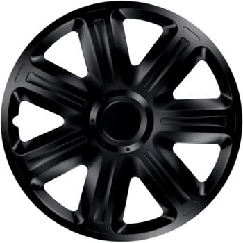 4-Piece Hubcaps Comfort Black 15 Inch