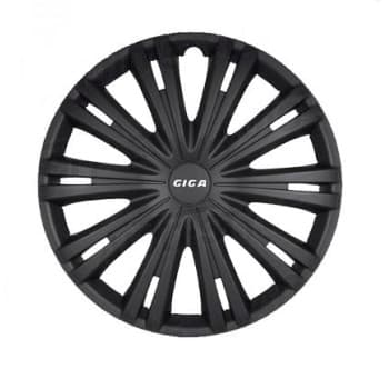 4-piece Hubcaps Giga 15-inch matt black