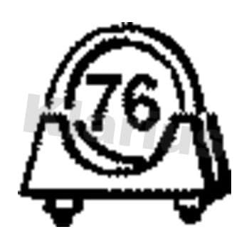 Exhaust clamp 76MM Universal 1st