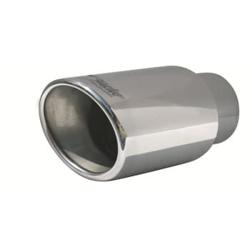 Simoni Racing Exhaust Tip Oval/Slanted Stainless Steel - Diameter 122x117mm - Length 210mm - Mounting 77mm