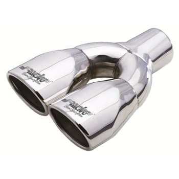 Simoni Racing Uitlaatsierstuk Dual Oval / Oblique SS - 86x63xL235mm - Mounting -> 34 mm - 57 mm