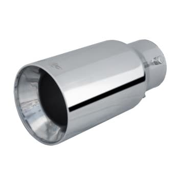 Simoni Racing Exhaust Trim Round / Straight Stainless Steel - Ø90xL185mm - Montage 34-59mm