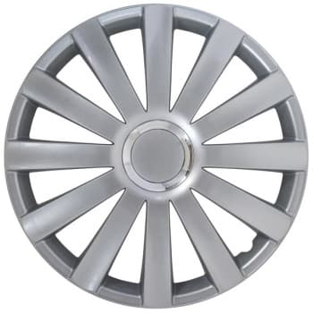 4-piece Hubcaps Spyder 17-inch silver + chrome ring