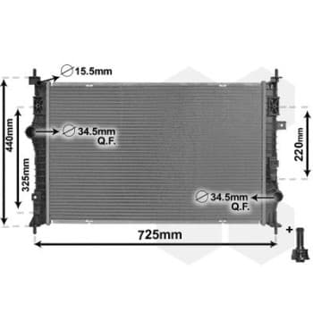 Radiator, engine cooling *** IR PLUS *** 09012710 International Radiators Plus