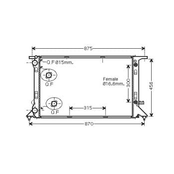 Radiator, engine cooling 03002293 International Radiators Plus