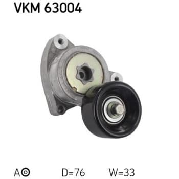 Tensioner Pulley, v-ribbed belt VKM 63004 SKF