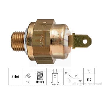 Temperature Switch, coolant warning lamp Made in Italy - OE Equivalent 1.840.078 EPS Facet
