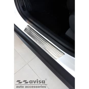 Stainless steel door sills suitable for Citroën C3 Aircross II 2017- 'Lines' - 4-piece