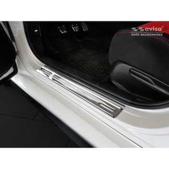 Stainless steel door sill suitable for Honda Civic X HB 5-door 2017- 'Sportline' - 4-piece