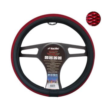 Simoni Racing Steering Wheel Cover Trap Red Black/Red Artificial Leather