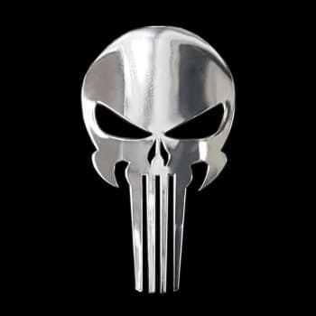 Nickel Sticker 'Skull' - 40,6x70mm