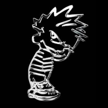 Nickel Sticker 'Naughty' - 35x55mm