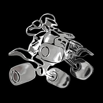 Nickel Sticker 'Quad' - 70x60mm