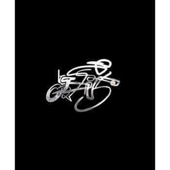 Nickel Sticker 'Cyclist 2' - 60x40mm