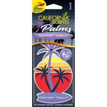 California Scents Palm Tree Air Freshener Monterey Vanilla 1 piece