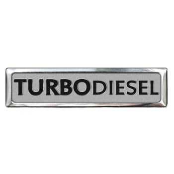 Aluminum Emblem/Logo - TURBO DIESEL - 7x1,7cm